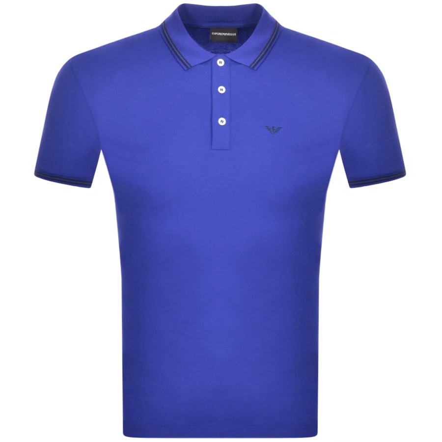 Alternative Image for ProductEmporio Armani Short Sleeved Polo T Shirt Blue1